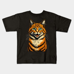Orange Tabby Cat Kids T-Shirt
